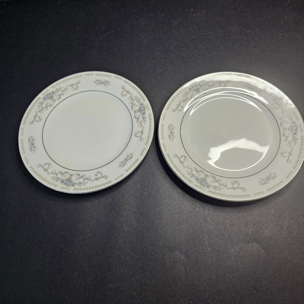 Set of 2 Diane Japan Salad Plates Fine Porcelain China Vtg 1980s